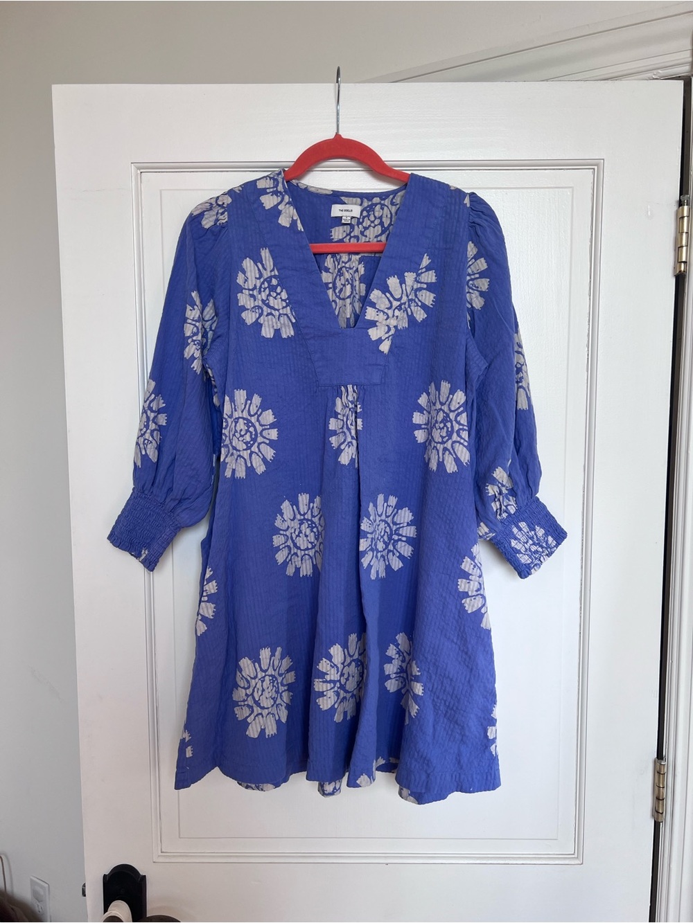 Anthropologie Periwinkle V-neck Printed Tunic Dress